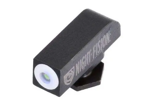 Night Fision GLK000001WGX Night Sight Front Square Top fits Glock Green Tritium w/White Outline Front Black