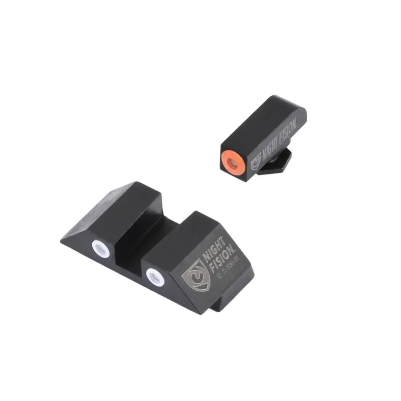 Night Fision GLK00103OGWG Night Sight Set Square Glock 17/17L/19/22-28/31-35/37-39 Tritium Green Tritium w/Orange Outline Tritium Green Tritium w/White Outline Black