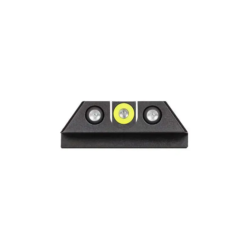 Night Fision GLK003007YGZ Night Sight Set Square Front/U-Notch Rear fits Glock 42, 43 Green Tritium w/Yellow Outline Front Green Rear Black