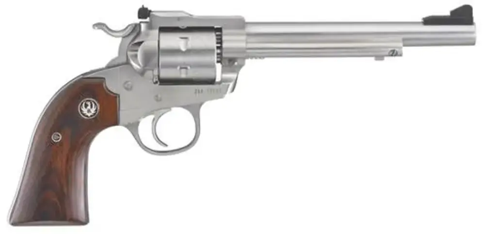 Ruger 0680 Blackhawk Bisley 22 LR 6.50" 6 Round Hardwood Grip Stainless