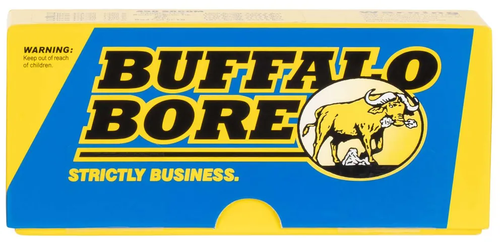 Buffalo Bore Ammunition 47C/20 Hunting & Sniping 458 SOCOM 350 gr Semi Jacketed Flat Point (SJFP) 20 Round Box