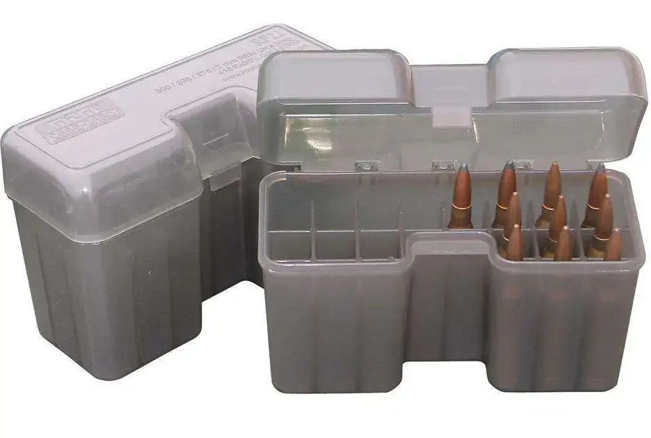 MTM RF22LM41 Case-Gard RF-22 Multi-Caliber 22rd Clear Smoke Large