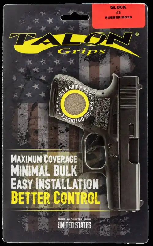 Talon Grips 100M Adhesive Grip Glock 43 Textured Moss Rubber