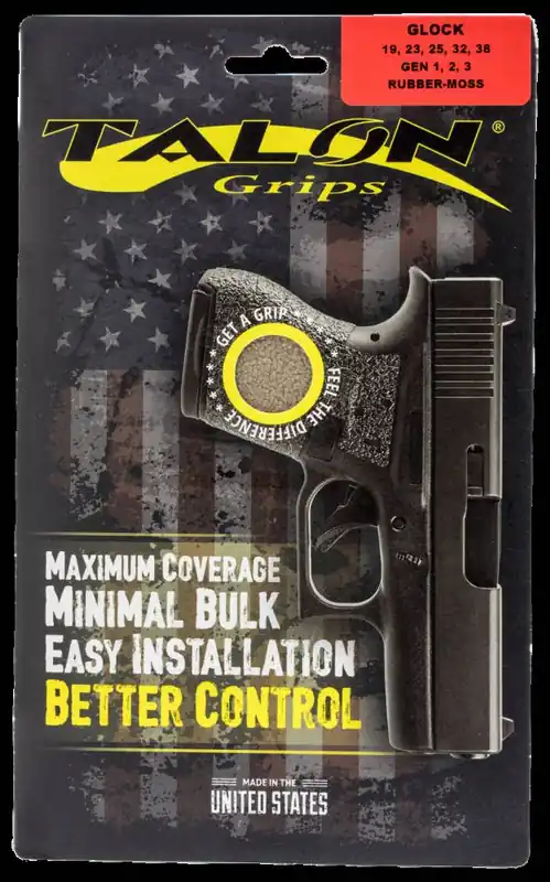 Talon Grips 104M Adhesive Grip Glock 19,23,25,32,38 Gen3 Textured Moss Rubber
