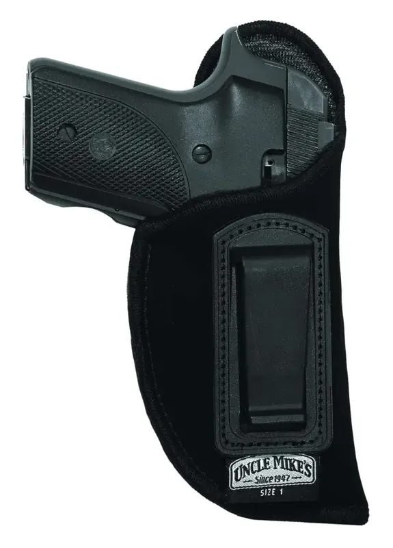 Uncle Mikes 89011 Inside The Pants 3-4" Med Auto Suede Black