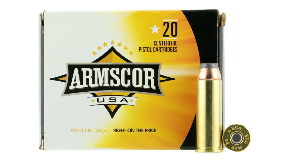 Armscor FAC44M2N Pistol 44 Rem Mag 240 gr Jacketed Hollow Point (JHP) 20 Round Box