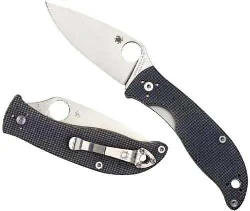 Spyderco C220GPGY Polestar 3.30" CTS BD1 Stainless Steel Full-Flat G10 Gray Handle Folding