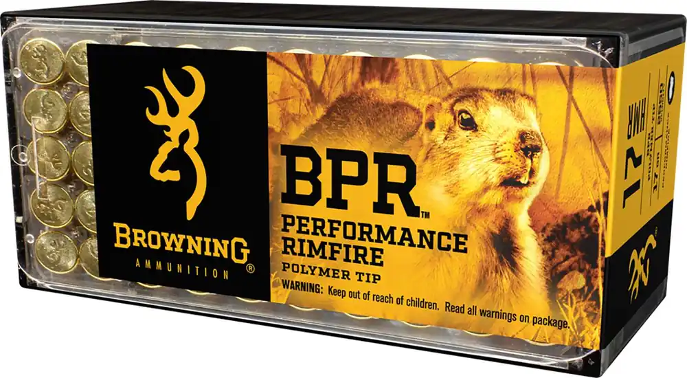 Browning Ammo B195117050 BPR 17 HMR 17 gr Polymer Tip 50 Round Box