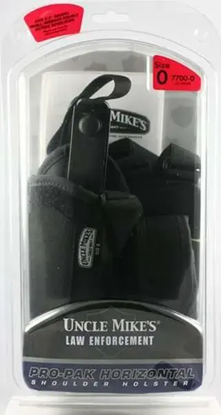 Uncle Mikes 77000 Pro Pack Horizontal Shoulder 2-3" Sm/Med DA Revolver Nylon Black