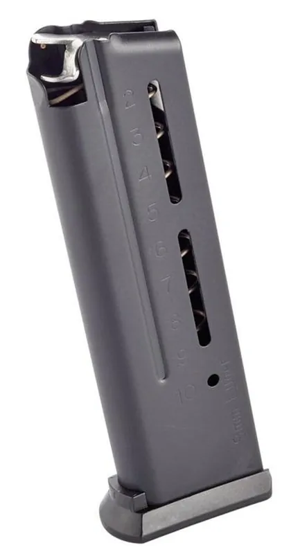 Wilson Combat 5009B 1911 ETM Elite Tactical Mag 9mm Luger 1911 10rd Black Detachable