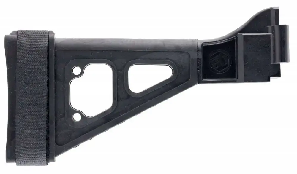 SB Tactical SBT01SB Specialty Brace SBT Side Folding B&T APC/HK UMP Elasto-Polymer Black 9.5" L x 1.25" W
