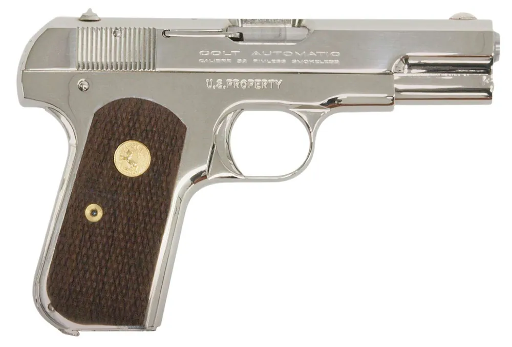 Colt by US Armament 1903N 1903 Hammerless 32 ACP 3.75" 8+1 Nickel Walnut Grip