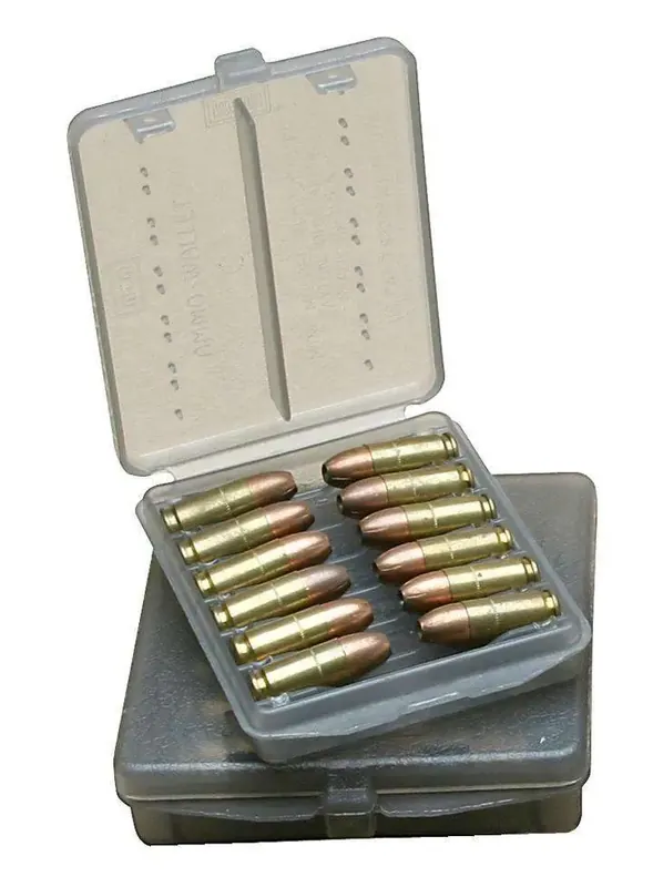 MTM W18941 Handgun Ammo Wallet Pistol 380 ACP 18 Rounds Clear Smoke Polymer