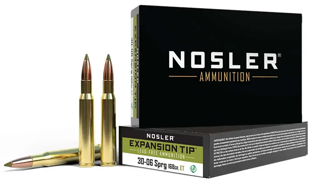 Nosler 40036 E-Tip 30-06 Springfield 168 gr E-Tip Lead-Free 20 Round Box