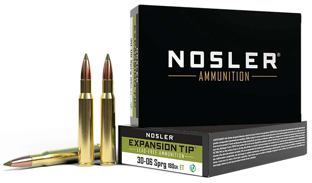 Nosler 40037 E-Tip 30-06 Springfield 180 gr E-Tip Lead-Free 20 Round Box
