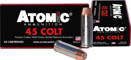 Atomic 00444 Pistol 45 Colt (LC) 250 gr Bonded Match Hollow Point 50 Round Box