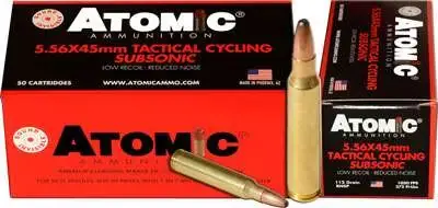 Atomic 00408 Rifle Subsonic 5.56x45mm NATO 112 gr Soft Point Round Nose (SPRN) 50 Round Box