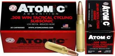 Atomic 00472 Rifle Subsonic 308 Win 260 gr Soft Point Round Nose (SPRN) 50 Round Box