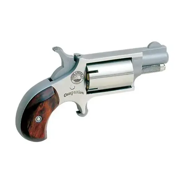 NAA 22LRCB Companion SAO 22 Cal #11 Percussion 1.13" 5rd Stainless Steel Rosewood Bird's Head Grip