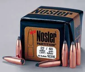 Nosler 35643 Partition 25 Caliber .257 120 GR Spitzer 50 Per Box