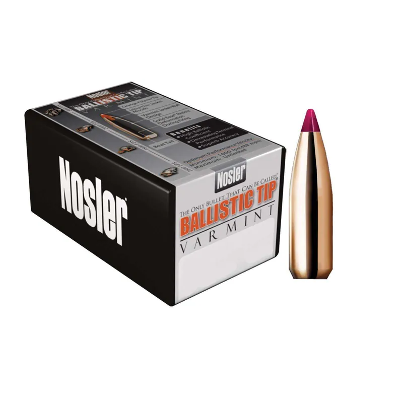 Nosler 43004 Ballistic Tip Varmint 25 Cal. .257 85 gr Spitzer Point 100 Per Box