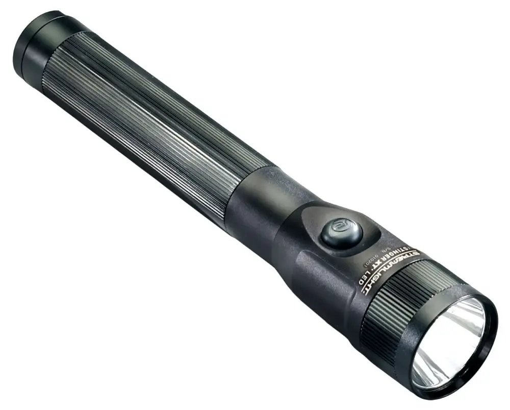 Streamlight 75813 Stinger DS 425/200/100 Lumens C4 LED Aluminum Black 3 Cell Sub-C NiMH 3.6V with 120V AC/12V DC Smart Charger
