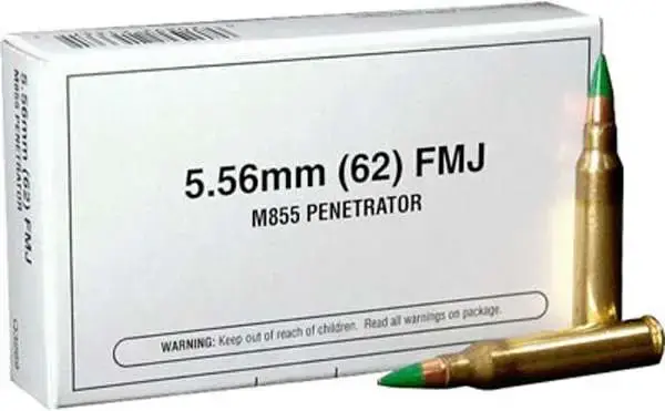 Winchester Ammo Q3269 Best Value 5.56x45mm NATO 62 gr Full Metal Jacket (FMJ) Green Tip 20 Round Box