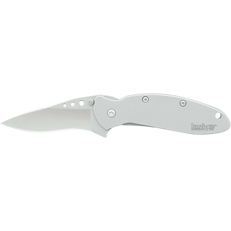 Kershaw 1620FL Scallion 2.40" Drop Point Part Serrated Bead Blasted 420HC Steel 410 Stainless Blead Blasted Handle Folding