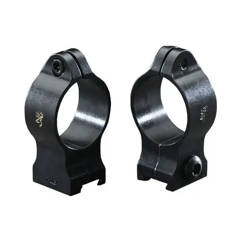 Browning 12345 Scope Ring Set Browning-Style 2-Piece Base Vertically Split 1" High Blued Matte