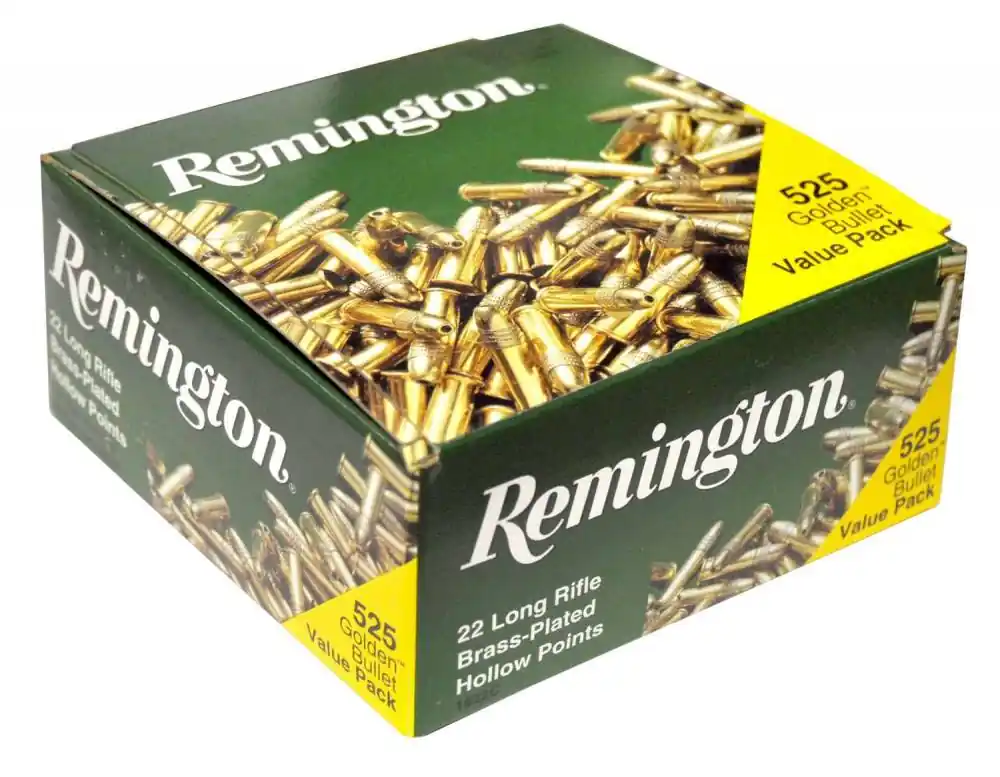 Remington Ammunition 1622C Golden Bullet 22 LR 36 gr Plated Hollow Point 525 Round Box