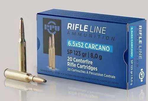 PPU PP6CS Metric Rifle 6.5x52mm Carcano 123 gr Soft Point (SP) 20 Round Box