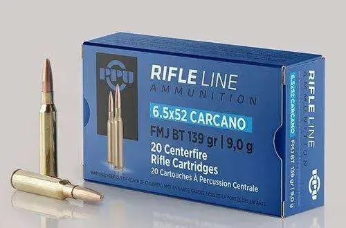 PPU PP6CF Metric Rifle 6.5x52mm Carcano 139 gr Full Metal Jacket (FMJ) 20 Round Box