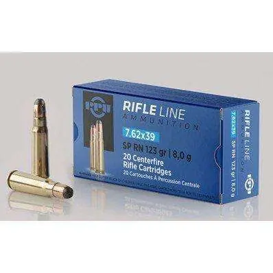 PPU PP76239P Metric Rifle 7.62x39mm 123 gr Pointed Soft Point (PSP) 20 Round Box