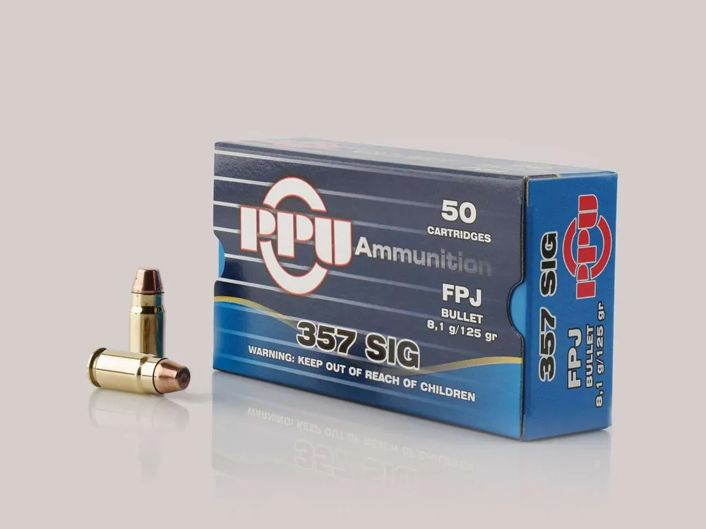 PPU PPH357S Handgun 357 Sig 125 gr Flat Point Jacketed (FPJ) 50 Round Box