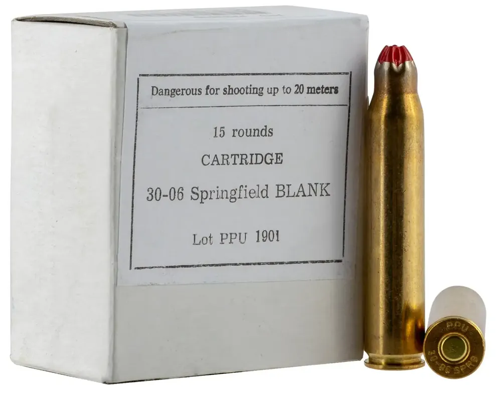 PPU PPB3006 Blank Ammo 30-06 Springfield 15 Round Box