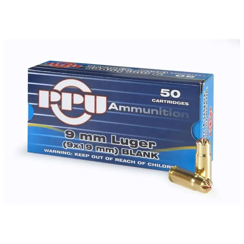 PPU PPB9L Blank Ammo9mm Luger 50 Bx/ 20 Cs