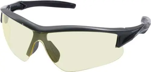 Howard Leight R02215 Acadia Wrap Around Safety Glasses Anti-Scratch Amber Lens w/Black Frame