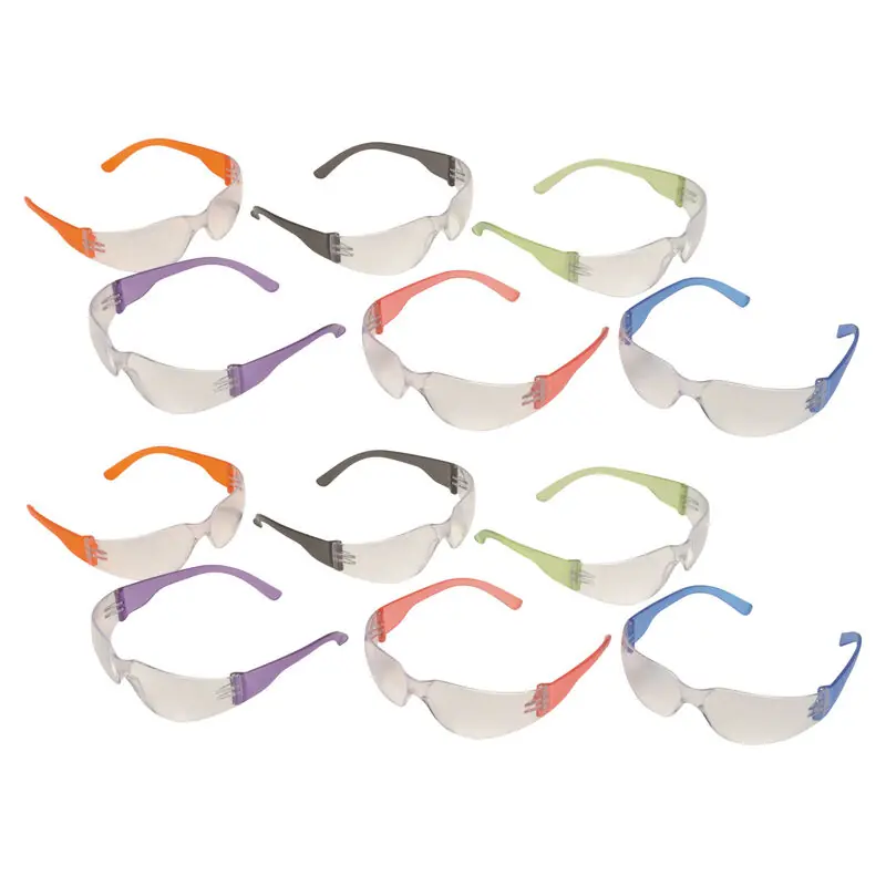 Pyramex S4110MP Intruder Muti-Color Glasses Polycarbonate Clear Lens 12 Pair