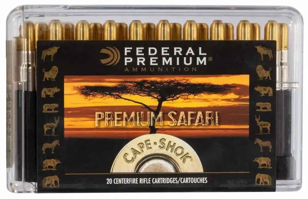 Federal P370A Premium Safari Cape-Shok 370 Sako Mag 286 gr Barnes Banded Solid 20 Round Box