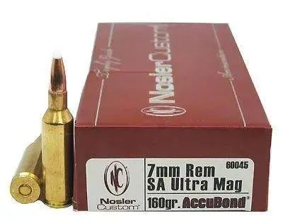 Nosler 60045 Trophy Grade 7mm Rem SA Ultra Mag 160 gr AccuBond 20 Round Box