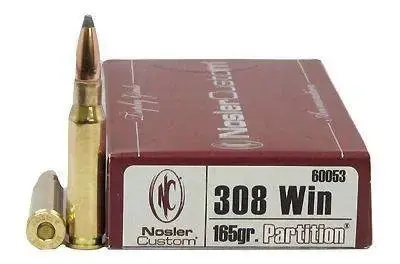 Nosler 60053 Trophy Grade 308 Win 165 gr Partition (PT) 20 Round Box