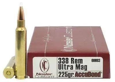 Nosler 60083 Trophy Grade 338 RUM 225 gr AccuBond 20 Round Box