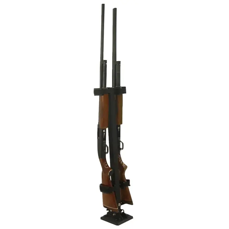 Rugged Gear 10082 Floor Mount Gun Rack 2 Rifle/Shotgun Black