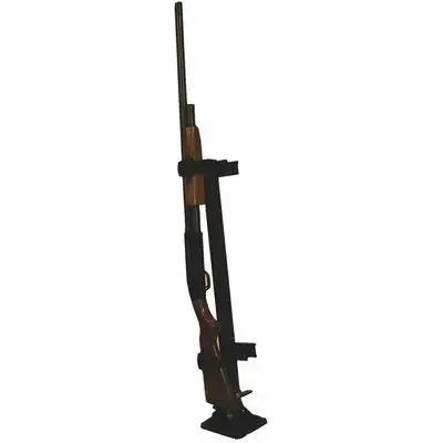 Rugged Gear 10083 Floor Mount Gun Rack Permanent 2 Rifle/Shotgun Black