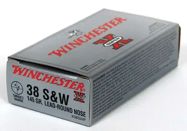 Winchester Ammo X38SWP Super-X 38 S&W 145 gr Lead Round Nose (LRN) 50 Round Box