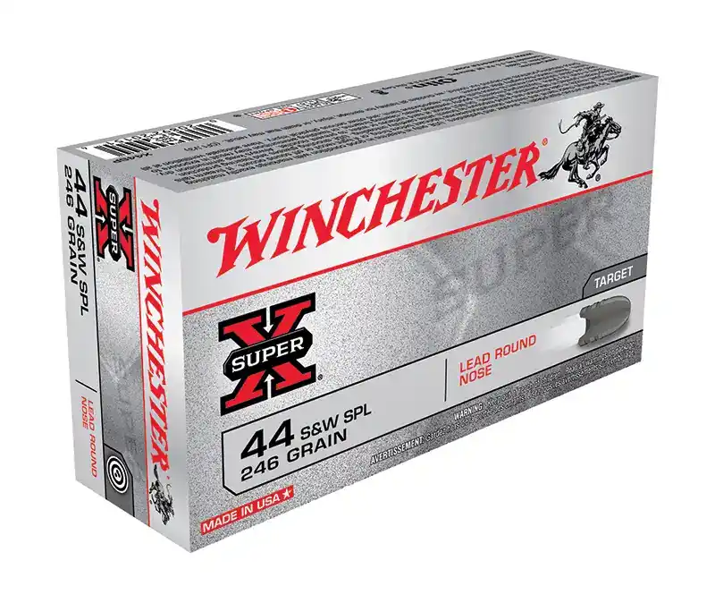 Winchester Ammo X44SP Super-X 44 S&W Spl 246 gr Lead Round Nose (LRN) 50 Round Box