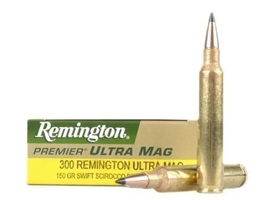 Remington Ammunition PR300UM5 Premier Scirocco Bonded 300 RUM 150 gr Swift Scirocco Bonded (SSB) 20 Round Box