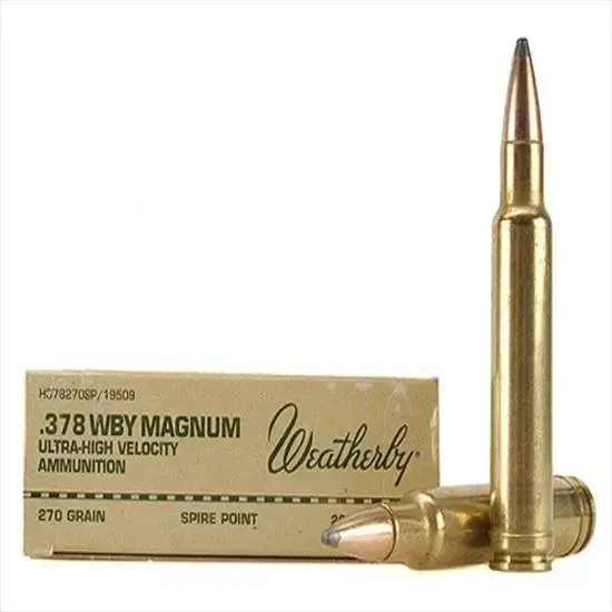 Weatherby H378270SP Select Plus 378 Wthby Mag 270 gr Spire Point (SP) 20 Round Box