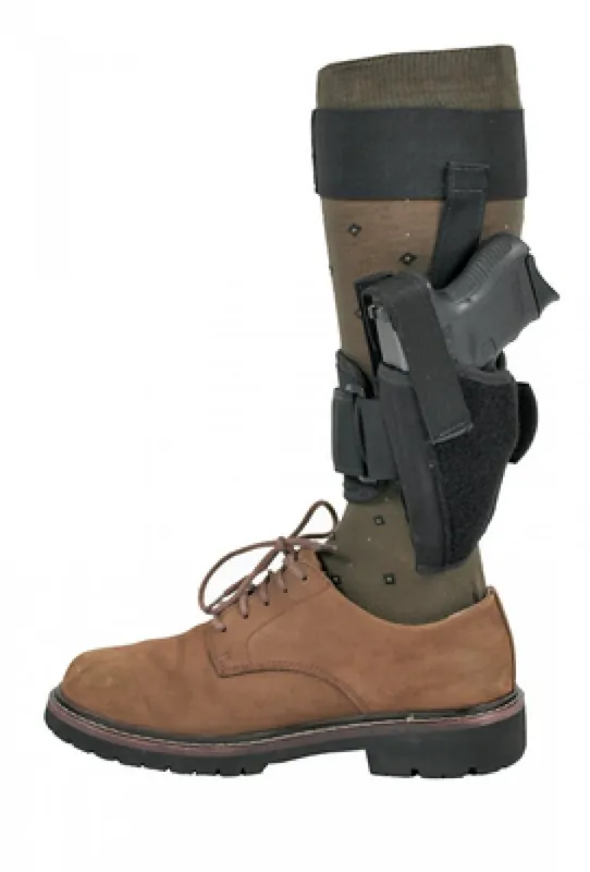 Blackhawk 40AH12BKL Ankle Black Cordura 1000D Nylon Ankle Fits Glock 26,27,33 & Other Subcompact 9m,40 Cal Left Hand
