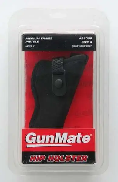 Uncle Mikes 21006 Gun Mate Black Synthetic Hip Up to 4" Barrel Medium Frame Pistol Right Hand